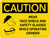 Caution: Wear Face Shield and Safety Glasses While Operating Grinder Landscape With Icon - Wall Sign