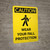 Caution: Wear Your Fall Protection Portrait With Icon - Wall Sign