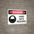 Danger: Hard Hats Required Landscape with Icons - Wall Sign