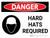 Danger: Hard Hats Required Landscape with Icons - Wall Sign
