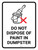 Do Not Dispose Of Paint In Dumpster Portrait with Graphic
