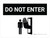 Do Not Enter Black and White with Icon Landscape with Graphic - Wall Sign