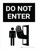 Do Not Enter Black and White with Icon Portrait with Graphic