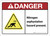 Danger: Nitrogen Asphyxiation Hazard ANSI - Wall Sign
