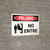 Danger: Do Not Enter Sign Peligro No Entre Spanish Landscape with Icon - Wall Sign
