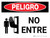 Danger: Do Not Enter Sign Peligro No Entre Spanish Landscape with Icon - Wall Sign