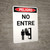 Danger: Do Not Enter Sign Peligro No Entre Spanish Portrait with Icon - Wall Sign