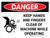 Danger: Keep Hands and Fingers Clear of Machine While Operating Landscape with Graphic - Wall Sign