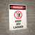 Danger: Keep Off Ladder Portrait with Graphic - Wall Sign