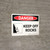 Danger: Keep Off Rocks Landscape with Graphic - Wall Sign