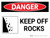 Danger: Keep Off Rocks Landscape with Graphic - Wall Sign