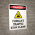 Danger: Lift Truck Forklift Traffic Stay Clear Portrait with Graphic - Wall Sign