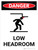 Danger: Low Headroom Warning Portrait with Graphic - Wall Sign