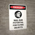 Danger: Nail Gun Flying Objects Portrait with Graphic - Wall Sign