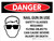 Danger: Nail Gun in Use Safety Glasses Required Landscape with Graphic - Wall Sign