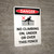 Danger: No Climbing On Under Or Over This Fence Portrait with Graphic - Wall Sign