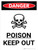 Danger: Poison Keep Out Portrait with Graphic - Wall Sign