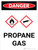Danger: Propane Gas Portrait with Graphic - Wall Sign