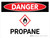 Danger: Propane Landscape with Graphic - Wall Sign