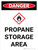 Danger: Propane Storage Area Portrait with Graphic - Wall Sign
