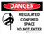 Danger: Regulated Confined Space Do Not Enter Landscape with Graphic - Wall Sign