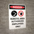 Danger: Robotic Area Authorized Employees Only Portrait with Graphic - Wall Sign