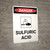 Danger: Sulfuric Acid Warning Portrait with Graphic - Wall Sign