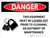 Danger: This Equipment Must be Locked Out Prior to Cleaning Landscape with Graphic - Wall Sign