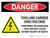 Danger: This Line Carries High Voltage Landscape with Graphic - Wall Sign