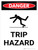 Danger: Trip Hazard Portrait with Graphic - Wall Sign