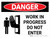 Danger: Work in Progress Do Not Enter Landscape with Graphic - Wall Sign