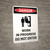 Danger: Work in Progress Do Not Enter Portrait with Graphic - Wall Sign