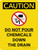Caution: Do Not Pour Chemicals Down the Drain Portrait With Graphic - Wall Sign