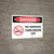 Danger: No Smoking - Turn Engine Off Landscape with Graphic - Wall Sign