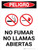Danger: No Smoking And Open Flame Spanish Portrait with Icon - Wall Sign