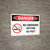 Danger: No Smoking Within 50 Feet Landscape with Graphic - Wall Sign