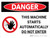 Danger: Machine Starts Automatically Do Not Enter Landscape with Graphic - Wall Sign