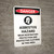 Danger: Asbestos Hazard Wear Respiratory Protestation Portrait with Graphic - Wall Sign