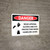 Danger: PPE Aprons Gloves Eye Protection Handling Acid Landscape with Graphic - Wall Sign