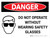 Danger: PPE Do Not Operate Safety Glasses Landscape with Graphic - Wall Sign