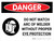 Danger: PPE Do Not Watch Arc Wear Proper Eye Protection Landscape with Graphic - Wall Sign
