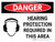 Danger: PPE Hearing Protection Required in This Area Landscape with Graphic - Wall Sign