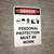 Danger: PPE Personal Protection Must Be Worn Portrait with Graphic - Wall Sign
