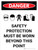 Danger: PPE Safety Protection Portrait with Graphic - Wall Sign