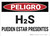 Danger: Hydrogen Sulfide May Be Present - Spanish - Wall Sign