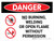 Danger: No Burning Welding Or Open Flame Landscape with Graphic - Wall Sign