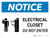 Notice: Electrical Closet Do Not Enter Landscape with Graphic
