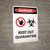 Danger: Keep Out Quarantine Portrait with Graphic - Wall Sign