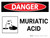 Danger: Muriatic Acid Landscape with Graphic - Wall Sign