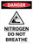 Danger: Nitrogen Do Not Breath Portrait with Graphic - Wall Sign